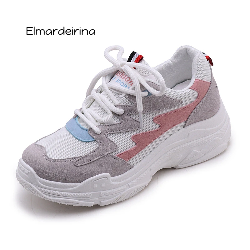 

Women Shoes 2019 New Chunky Sneakers For Women Vulcanize Shoes Casual Fashion Dad Shoes Platform Sneakers Basket Femme Krasovki