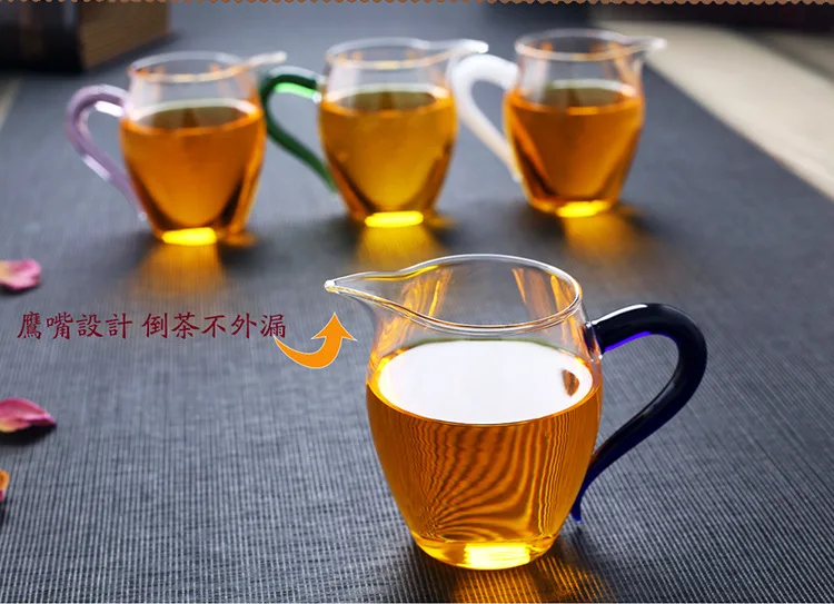 Термостойкая толстые кувшин боросиликатного Стекло Чай горшок чайный набор кунг-фу Чай кувшин для воды большой Размеры бытовой общественного чашки