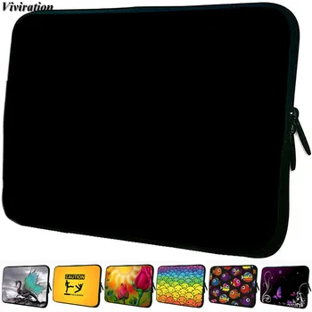 

Zipper 15 Inch Neoprene Laptop Case Universal Pure Black Mens Women Computer Notebook Chromebook PC Bag 15.6/ 15.4 Sleeve Cases