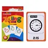 OOTDTY Telling Time Flash Cards Learning Toy for Children Kids Early Preschool Learing Time Teaching Aids 1