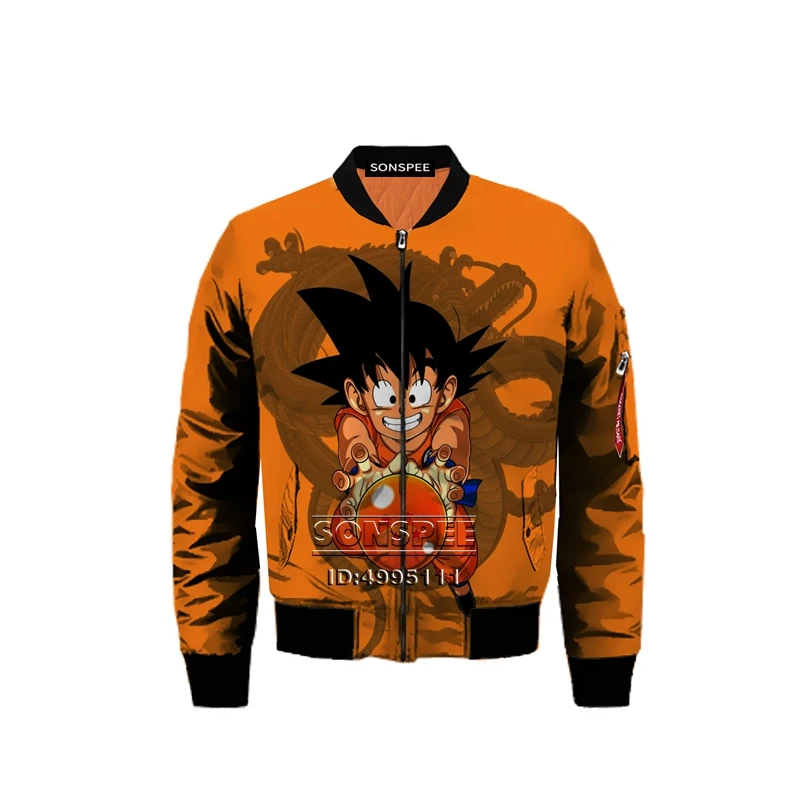 SONSPEE Dragon Ball Goku Kids Vegeta 3D принт Мужская Зимняя Толстая куртка-бомбер летная куртка пальто с длинными рукавами уличная одежда - Цвет: 11