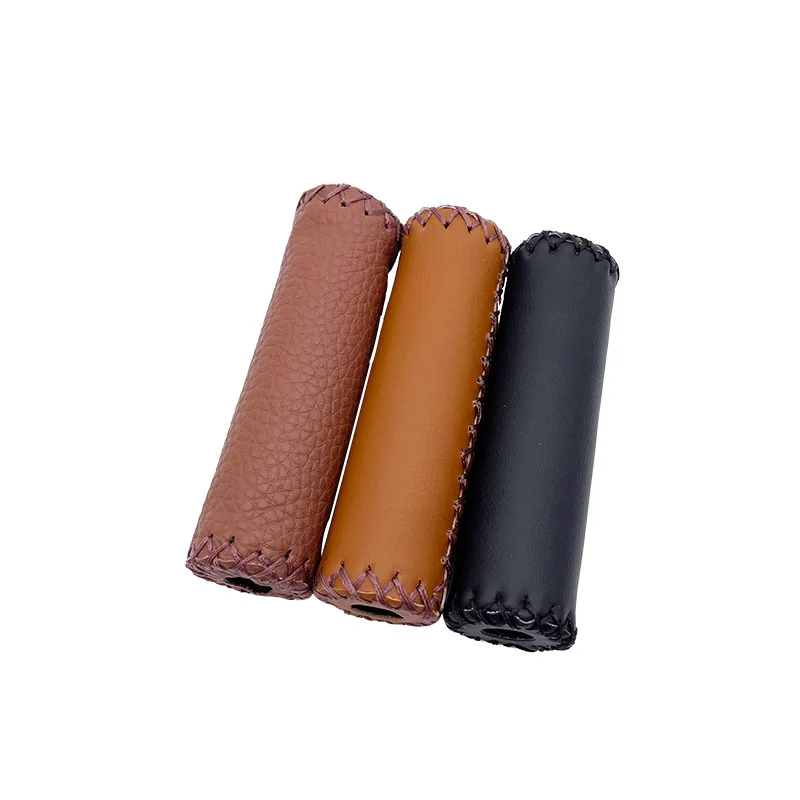 

Dead Flying Mountain Bike Retro Leather Color Sponge Handlebar Cover 22.2 Caliber Hand-sewn Bicycle Leather Handlebar Cover