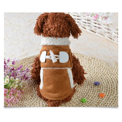 style 2 brown 5 стилей, зимняя одежда для собак, пальто для собак, толстовка с капюшоном, теплая одежда для собак, одежда для маленьких и средних собак, щенков, Рождественская Одежда для питомцев - Цвет: style 2 brown