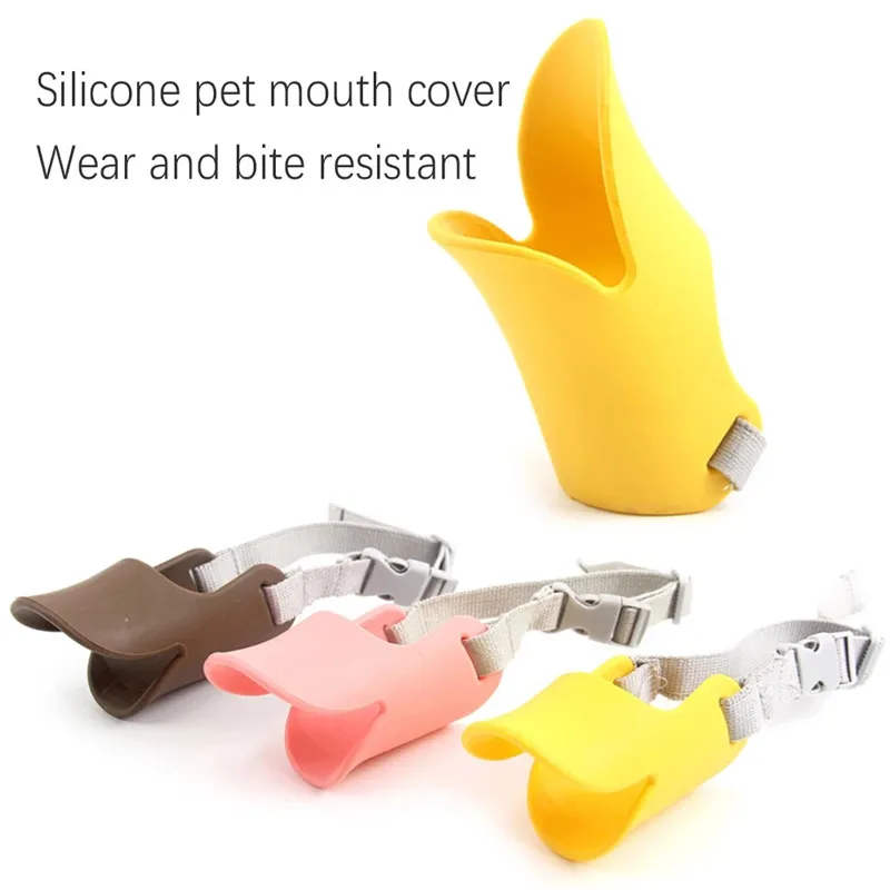

Pet dog bite-proof dog muzzle pet muzzle dog mouth silicone duckling gun mask anti-bite mask pet supplies wholesale