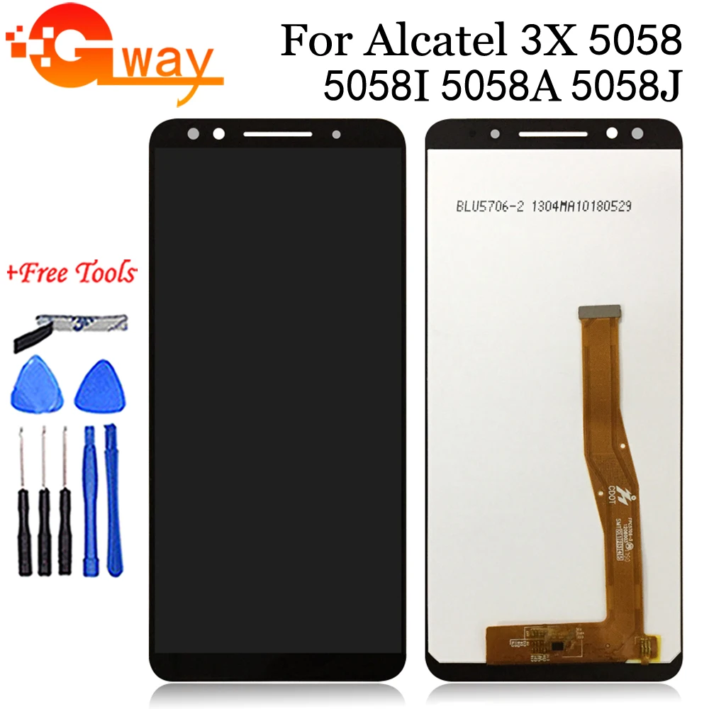 ЖК-дисплей 5 7 дюйма для Alcatel 3X 5058 5058A 5058I 5058J 5058T 5058Y сенсорный экран компоненты
