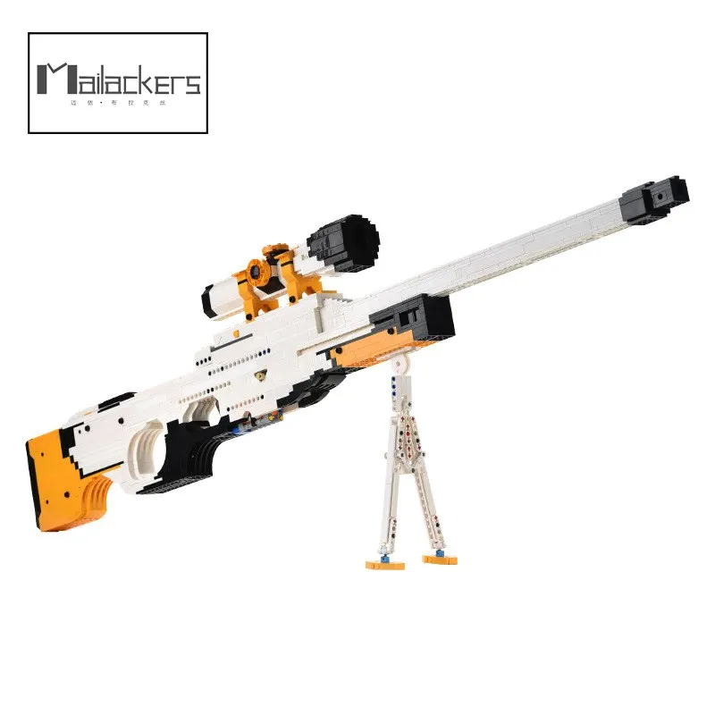 Mailackers Military Sniper Rifle Building Blocks Gun AWP MOC Bricks Assembly AWM Model Set Children's Toys Over 12 years | Игрушки и