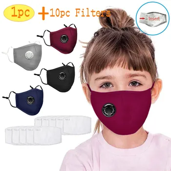 

1 PCS Face Mask For Kids Girls Washable Reusable Masks Children's Masks 10 x FilterPM2.5 Wind Smog Pollution-Proof Respirator
