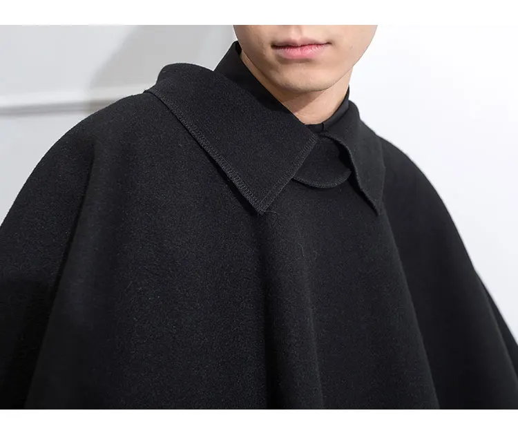 M-4XL, спереди, короткий, длинный, голова над длинным параграфом, лацкан, пуловер, мужское шерстяное пальто, плащ, тренд, свободный, тонкий, шаль, плащ