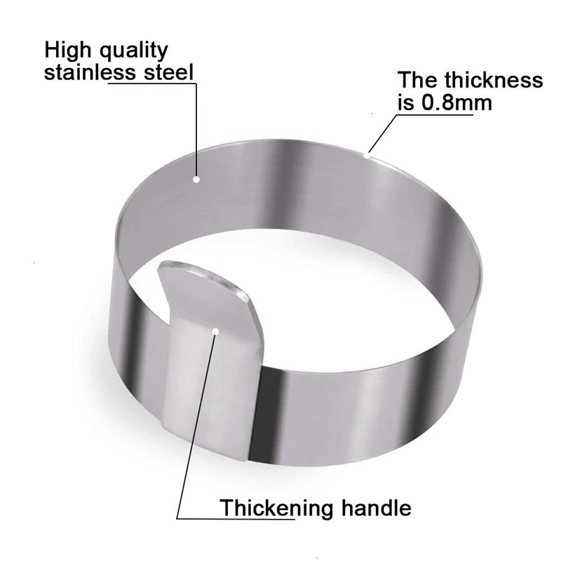 Кольцо для яиц, 4 шт 3 дюйма из нержавеющей стали металлические кольца для яиц форма для омлета приготовления Блинов кухонный инструмент