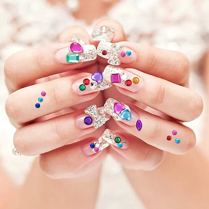 81 шт Ассорти размер самоклеющиеся стразы наклейки Bling Craft Jewels Crystal Gem для телефона
