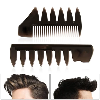 

1Pc Wide Teeth Fork Comb Hairbrush Men Beard Hairdressing Salon Accessory Brush Barber Shop Cool Beauty Styling Tool Hot New