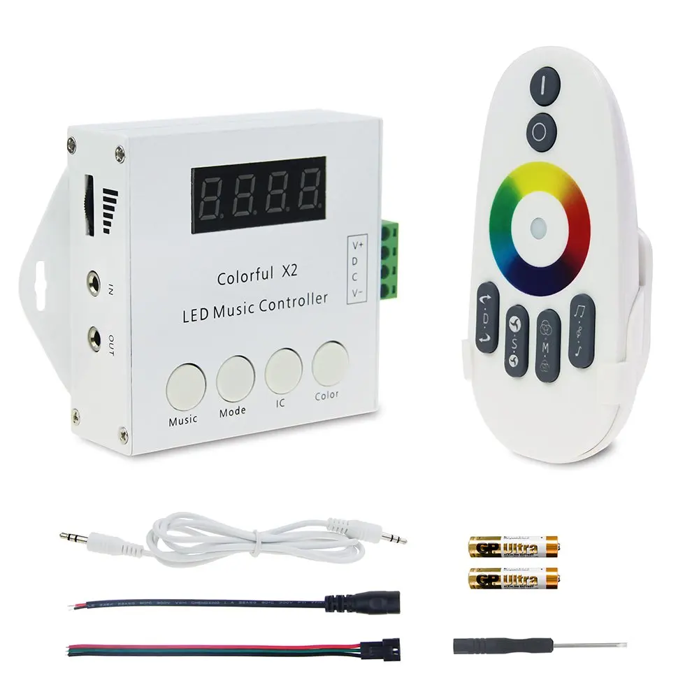 Светодиодный музыкальный контроллер WS2812B WS2811 SK6812 X2 цифровая светодиодная лента