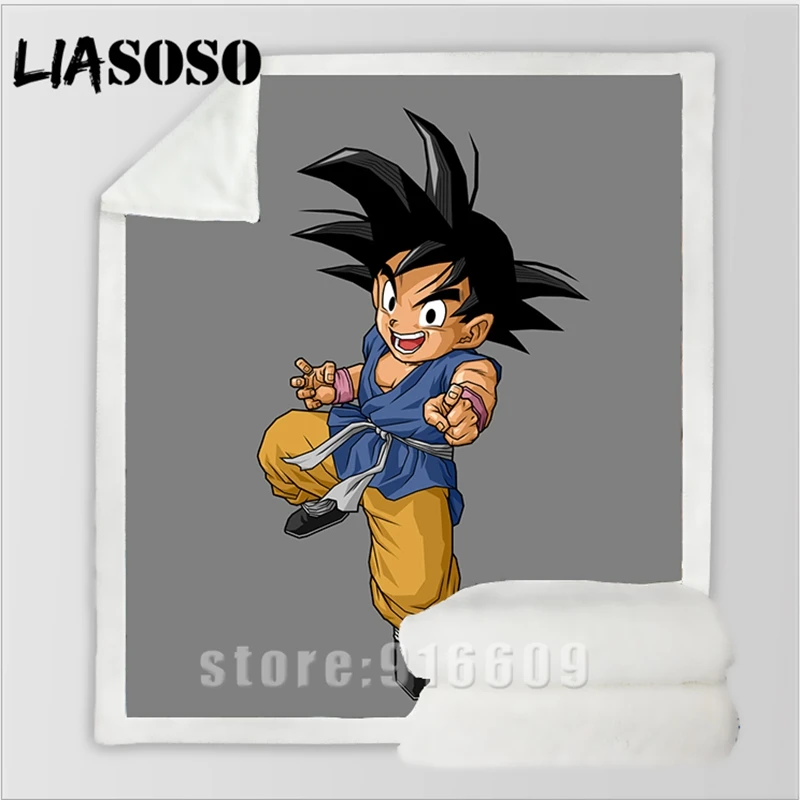 Dragon Ball Goku аниме плюшевый диван молодежное постельное белье Узорчатое мультяшное набивное одеяло покрывало постельное белье для путешествий мягкое зимнее одеяло - Цвет: 15