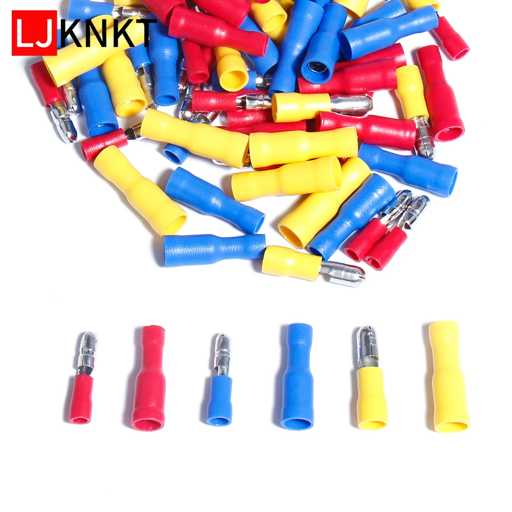 

Cold pressure bullet terminal safety insulation durable and fast pluggable wire plug spring insulation connector mixed wholesale