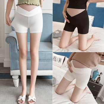 

620# Summer Thin Cotton Maternity Short Legging Low Waist Belly Safety Knickers Underpants for Pregnant Women Pregnancy Sleep