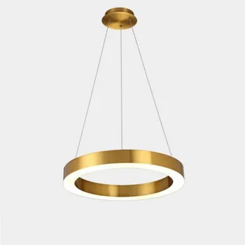 

Manggic ring design modern LED chandelier lamp living lighting and projects lights stainless steel gold chandelier