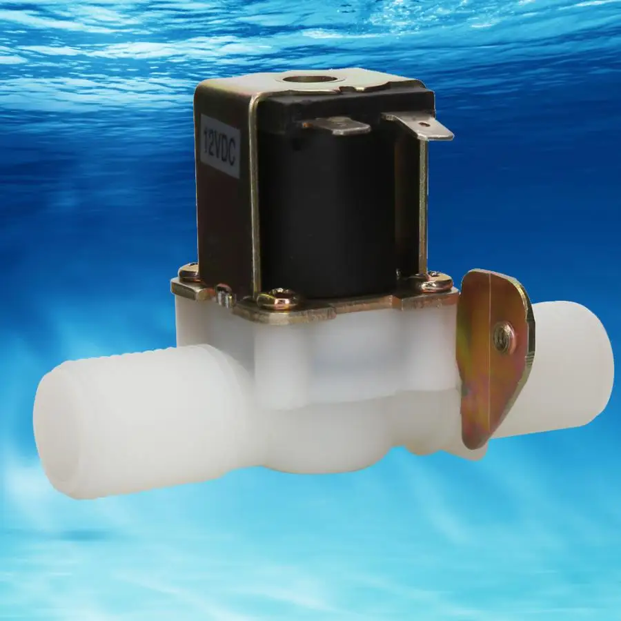 DC 12 В G1/2 нормально закрытый Соленоидный клапан пластиковый Электрический электромагнитный клапан для питьевой фонтан Электрический