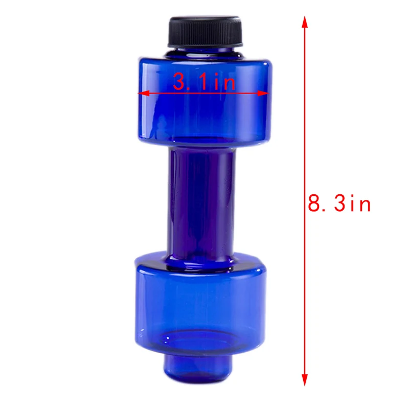 Sports Water Bottles 550ml Leakproof Portable Unbreakable Plastic Bottle Shaker BPA Fitness Dumbbell Unisex 4 Colors water dumbbell bottle