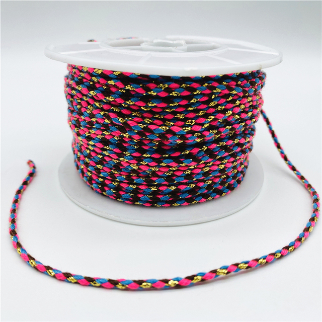 2.5mm Cotton Cord Rope Chinese Knot Macrame Cord Rope For Jewelry Making For Shamballa Bracelet