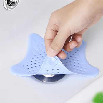 

1Pcs QDRR Silicone Sink Drain Filter Bathtub Hair Catcher Stopper Trapper Drain Hole Filter Strainer for Bathroom Kitchen Toliet