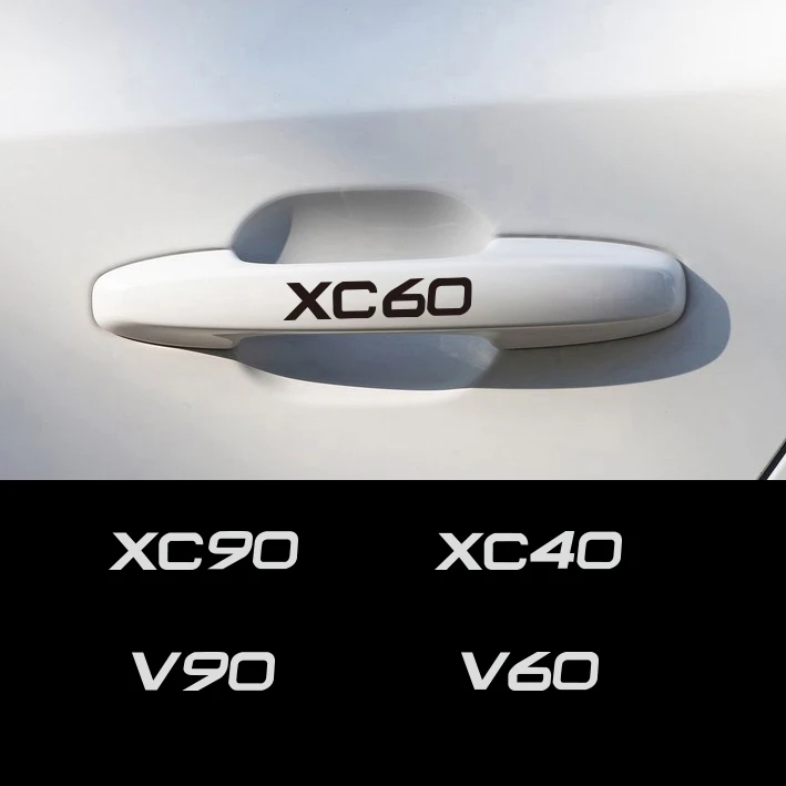 4 шт. автомобилей дверные ручки Стикеры для VOLVO V60 V90 XC40 XC60 XC90 Авто порог протектор