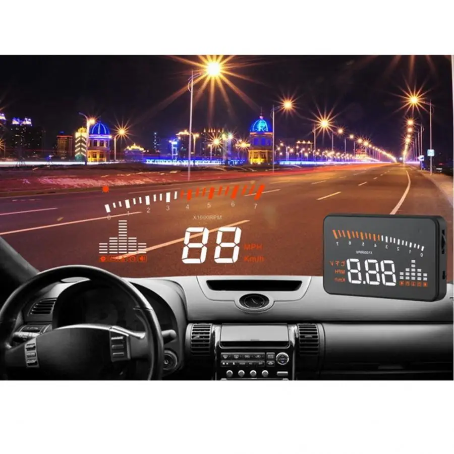 X5 HUD 3,5 дюймов Универсальный Автомобильный HUD Дисплей ODB2 система Предупреждение автомобильные аксессуары