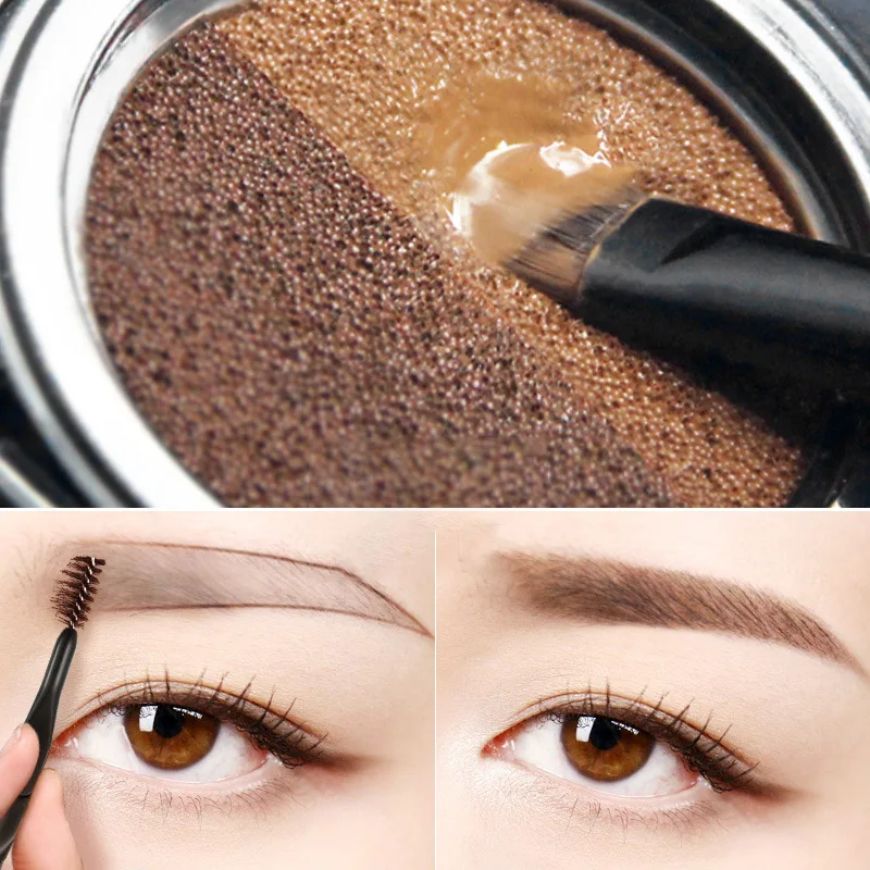 Twocolor Eyebrow Cream Waterproof Sweatproof Longlasting Natural
