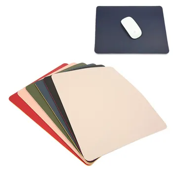 

For Laptop Computer PC Desktop Mouse Pad Waterproof PU Leather Mousepads Simple Solid Color Office Gaming Mouse Pad Mat