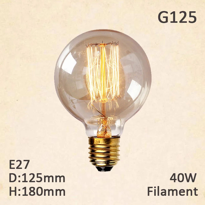 Wood Wall Lamp Vintage Industrial Wall Lights Dimmable Retro E27 Light Bulb Wall Light For Home Loft Indoor Decor Fixtures - Цвет абажура: G125 filament