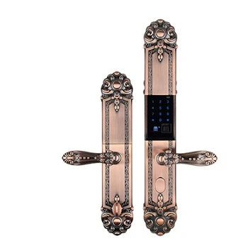 

Smart Fingerprint European Retro Door Lock Full Automatically Password APP Remotely Unlock Classic An-ti theft Electronic Lock