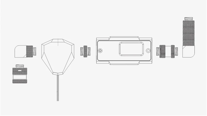 Bykski OLED цифровой дисплей манометры в реальном времени монитор давления двойной G1/4 ''поток фитинг-датчик