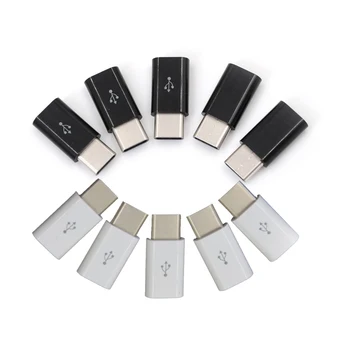 

5pcs 5Pin Female Data Adapter Converter USB Type C Adapter USB 3.1 Type-C Male Connector to Micro USB 2.0