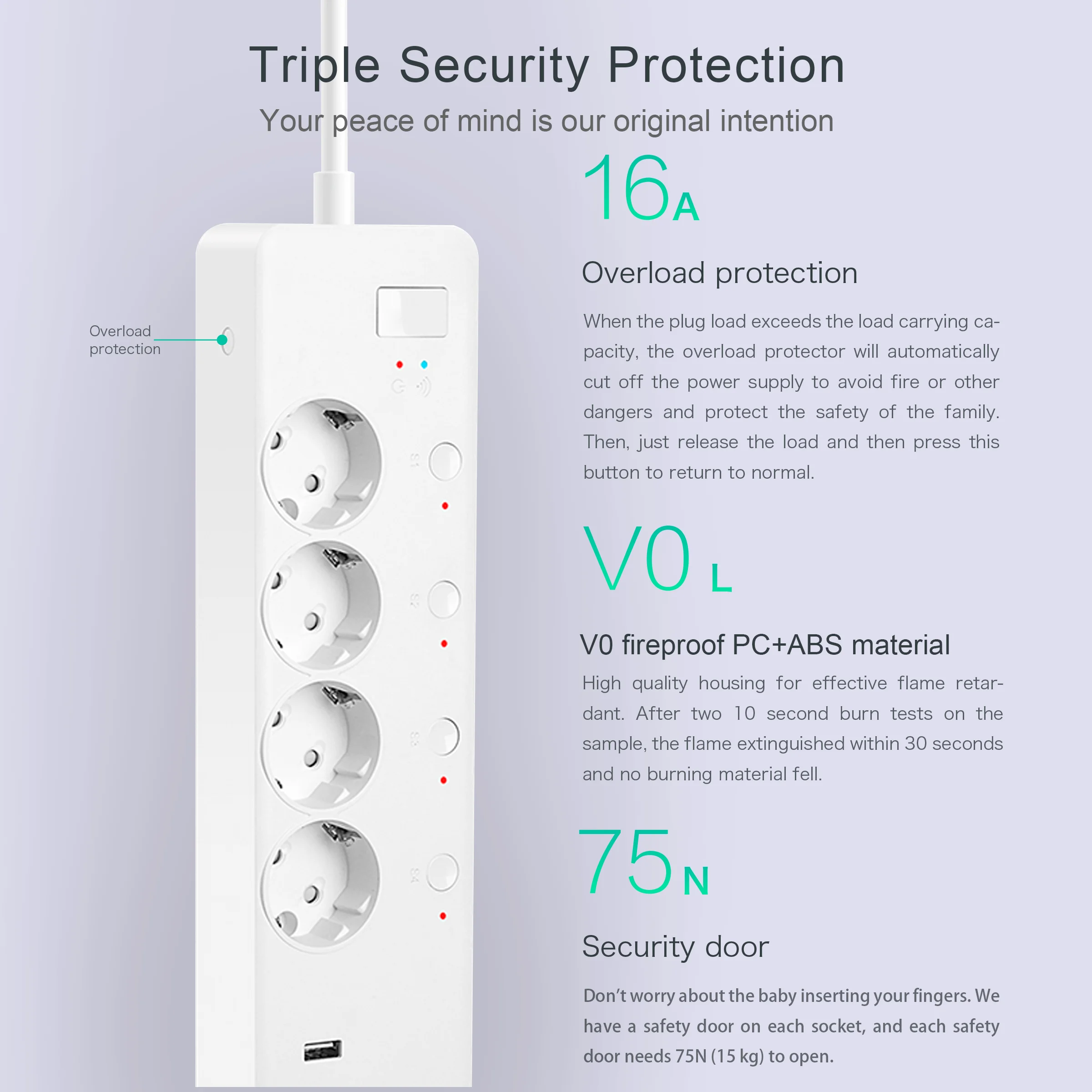 Wifi умная силовая полоса Tuya Smart 4 EU розетка 2 USB порт монитор питания умный дом пульт дистанционного управления приложение/голос работает с Alexa