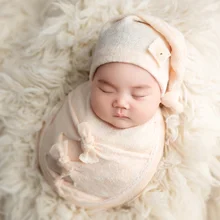 Ylsteed 7 шт. набор новорожденный костюм для съемок детский реквизит для фотосессии детский бант обертывание Топ узел шляпа набор