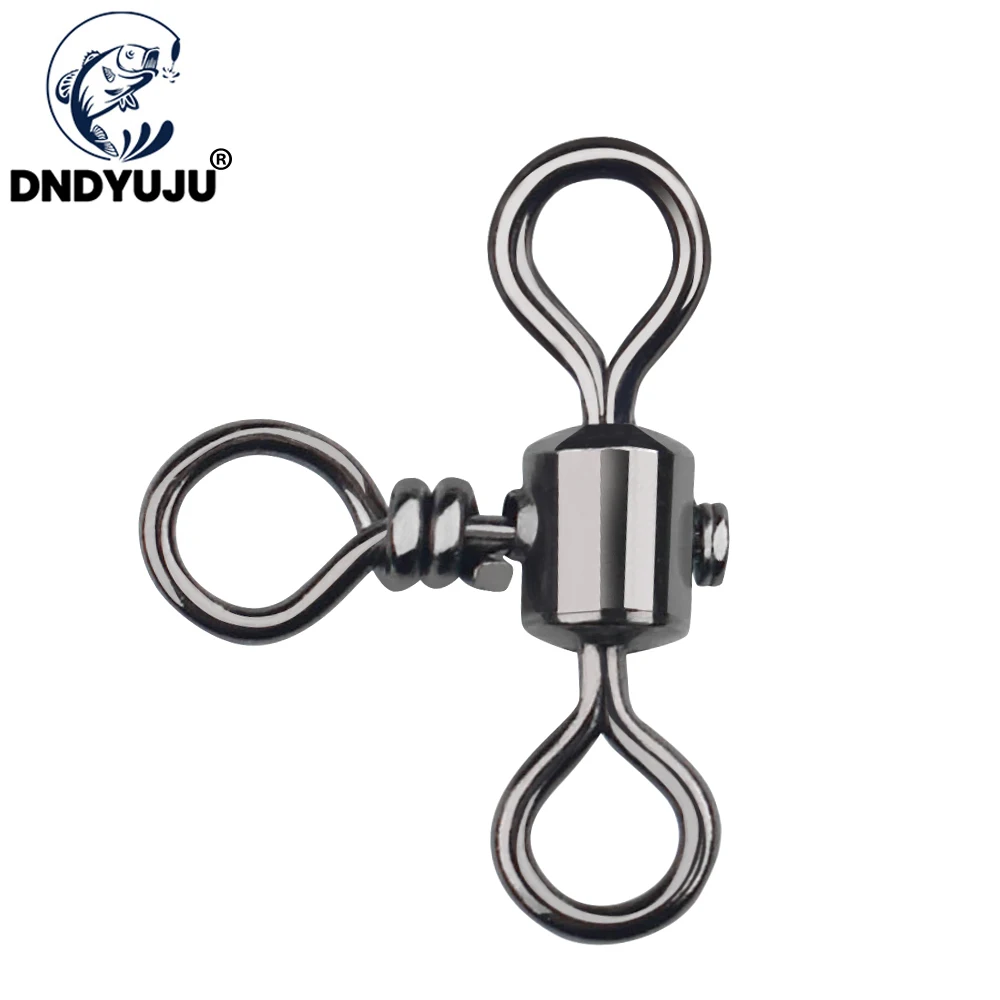 DNDYUJU-conector de pesca de 20 piezas, barril de rodamiento giratorio, conector giratorio de 3 vías, señuelo para anzuelo, línea de carpa, línea cruzada
