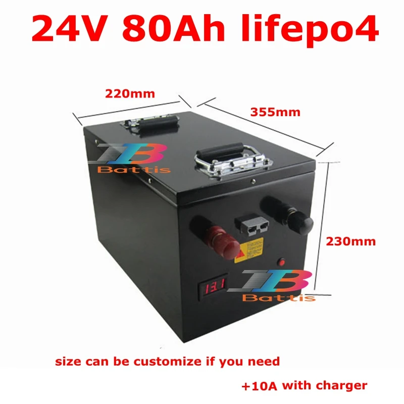 Lifepo4 24v 80AH литиевый аккумулятор BMS 8S для 2000W трехколесный велосипед RV резервного питания нагреватель для самоката+ 10A зарядное устройство