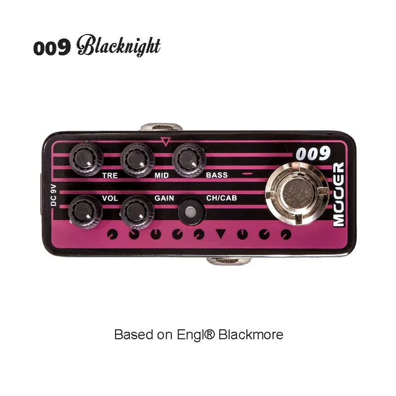 Mooer 009 Blacknight Delay and reverb effects with tap tempo effect pedal Independent 3 band EQ 2 различных режима