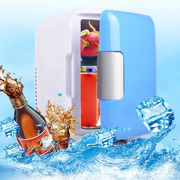 

4L Portable Single Door Heating Refrigerators Fridge Freezer Cooler Warmer Cooling Car Home Office Desktop Small Refrigerator