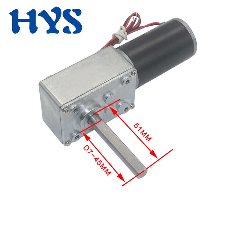 

DC 12V 24V Gear Motor D7 Shaft 51mm Electric Reducer DC 12 Volt Motors 7/16/27/40/80/160/260/470rpm Mini Reverse Motor 5840-31ZY