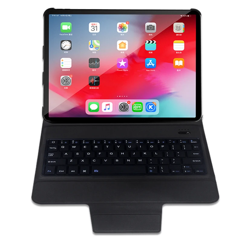 Для Ipad Pro 12,9 чехол для планшета s из искусственной кожи ультра тонкий беспроводной Bluetooth чехол для клавиатуры для New Pro 12,9+ Flim