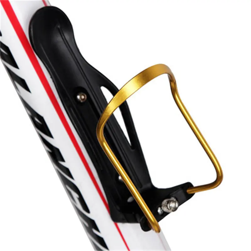 Велосипедный Алюминий Регулируемая ручка чайник-фляга держатель для путешествий Велоспорт Портативный с фиксированным винтом регулировочная ручка 6 - Цвет: Gold