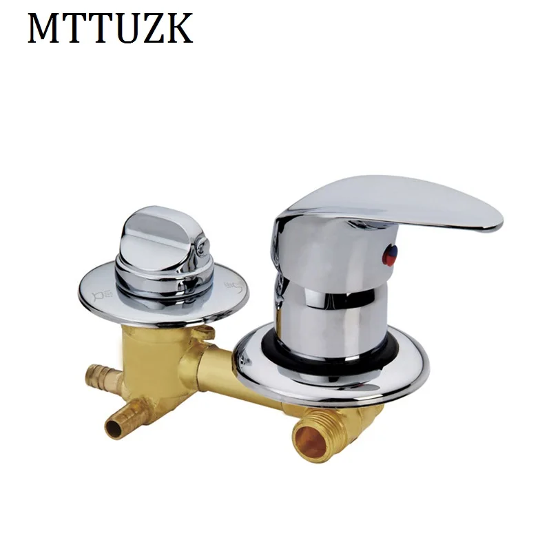 MTTUZK скрытый 2/3/4/5 способов водоотводная Труба латунный душевой кран винт или интубации Медь душевая кабина душевая комната смесительный клапан