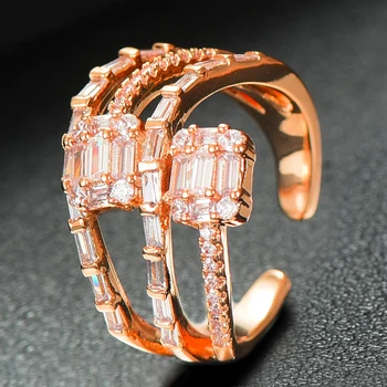 

LARRAURI 2019 Bohemian Ring For Woman Cubic Zirconia Ring For Women Men Diy Statement Rings Party Wedding Jewelry