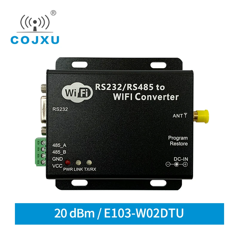 CC3200 RS232 RS485 2 4 ГГц COJXU E103 W02 DTU Wifi последовательный сервер 100 мВт IOT uhf беспроводной