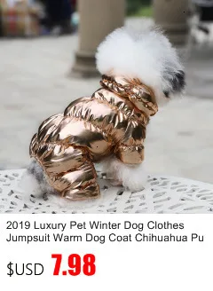 Мягкая зимняя одежда для собак комбинезон Теплый костюм куртка для Собаки Одежда для домашних питомцев щенков наряды Комбинезоны для маленьких собак чихуахуа Йоркцев