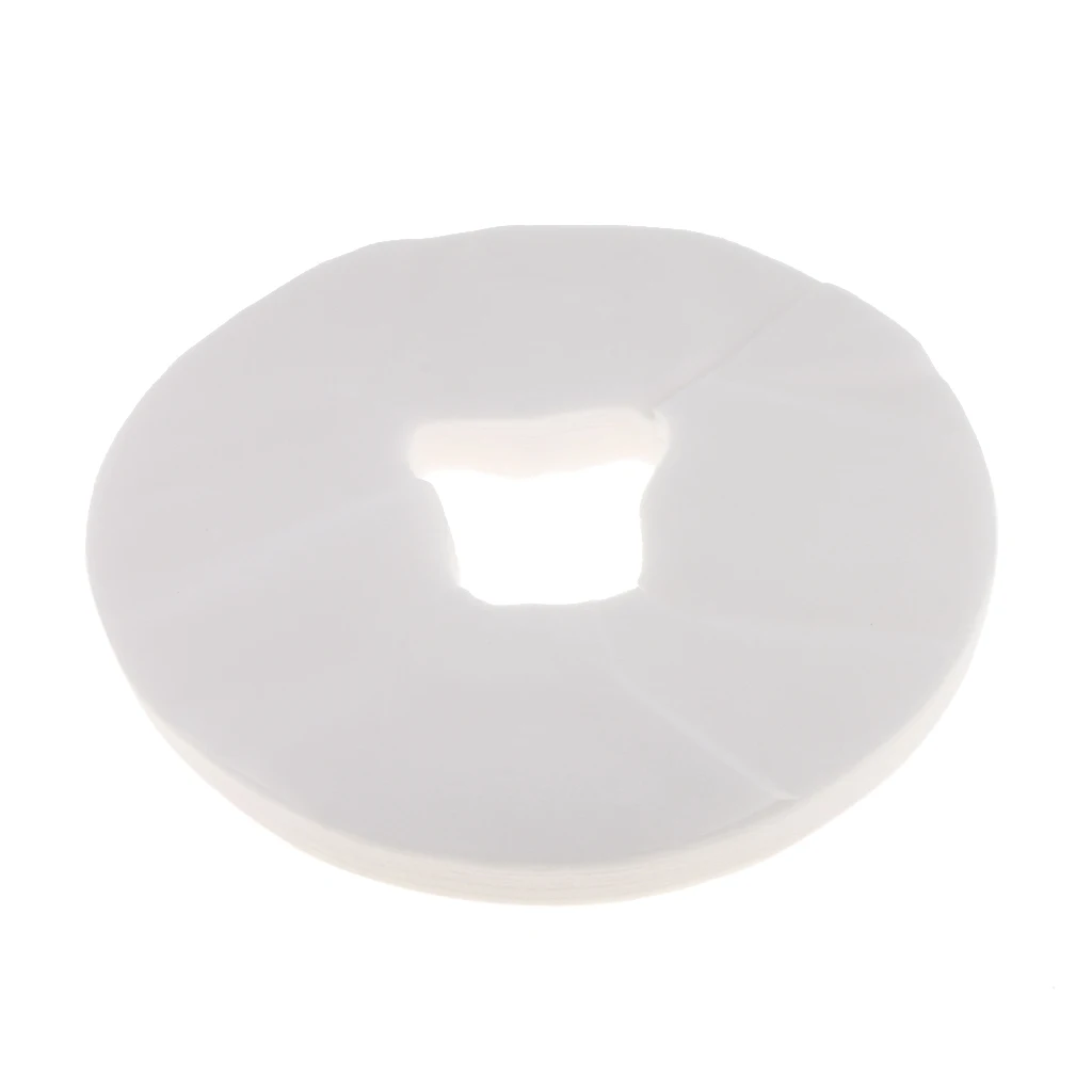 100 Pieces Round Spa Salon Disposable Massage Table Bed Cushion Covers Cradle Sheets with Face Rest Hole 100 Pieces Round Spa Salon Disposable Massage Table Bed Cushion Covers Cradle Sheets with Face Rest Hole