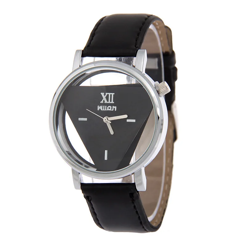 

Hot Selling Fashion Simple Inverted Triangular Watch Cool Stylish Two-Sided Hollow out South Korea Trend Students COUPLE'S Watch
