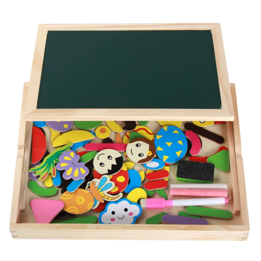 Доска для рисования и письма магнитная головоломка двойная мольберт раннее