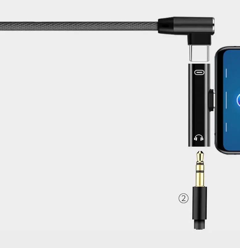 Двойной тип C USB-C наушники аудио зарядка зарядное устройство адаптер сплиттер конвертер для Xiaomi 6 6X8 Note3 huawei mate 10 P20
