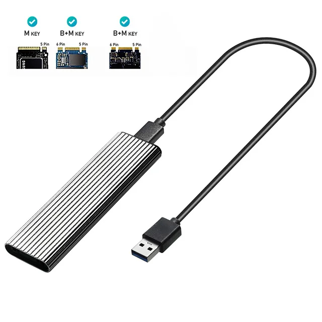 external hdd box M2 NVMe SSD to USB 3.1 Case Dual Protocol 10Gbps M.2 NVMe SSD Enclosure HDD Box M2 NVMe PCIE/NGFF SATA Adapter for M.2 SSD Box laptop hdd case HDD Box Enclosures